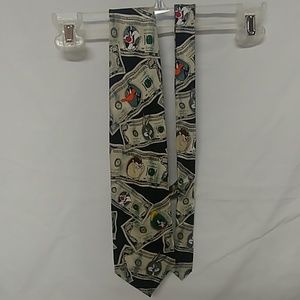 Looney Tunes Mania Bugs Bunny Money Tie 100 Dollar